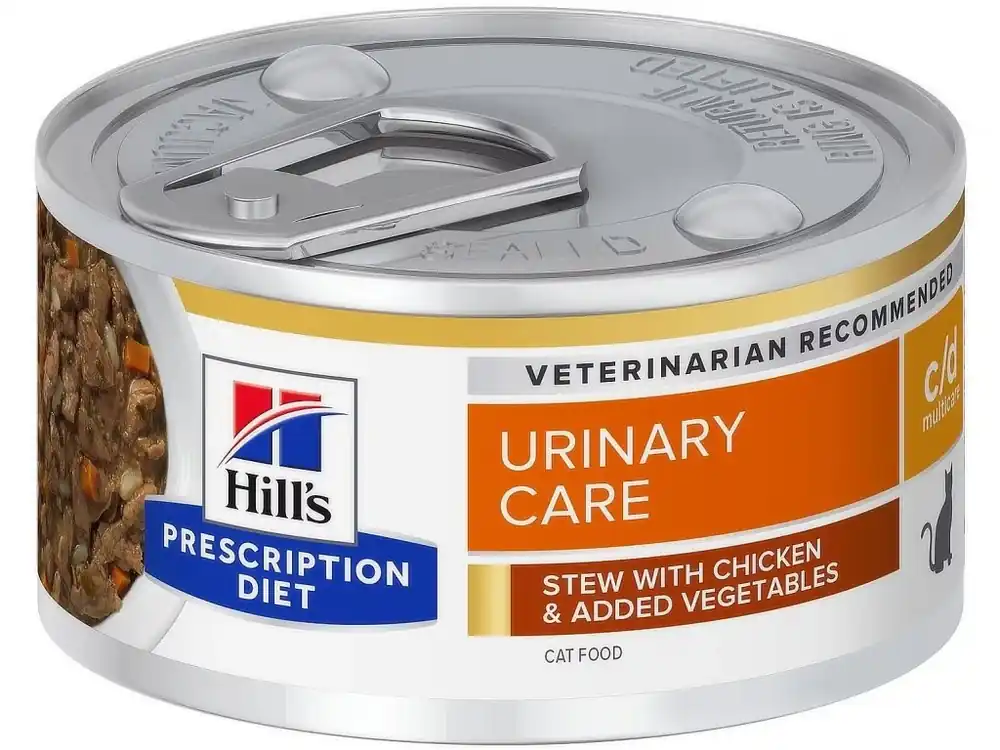 Finale Uitverkoop Hill‘s Prescription Diet Feline c/d Urinary Stress Stew Chicken & Vegetables 82g
