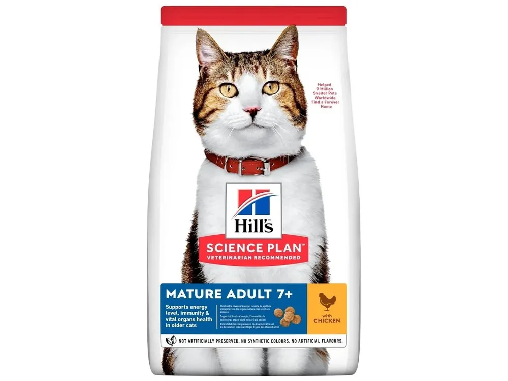 Shop Nu Hill‘s Science Plan Feline Mature Adult 7+ Chicken 1,5kg