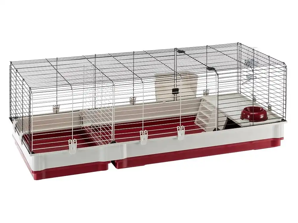 Exclusieve Aanbieding FERPLAST Klec KROLIK 140 s výbavou 142x60x50cm králík bordó