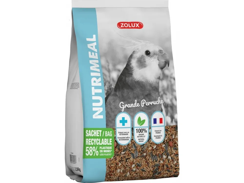 Krmivo pro střední papoušky NUTRIMEAL 2,5kg Zolux Direct Verzonden