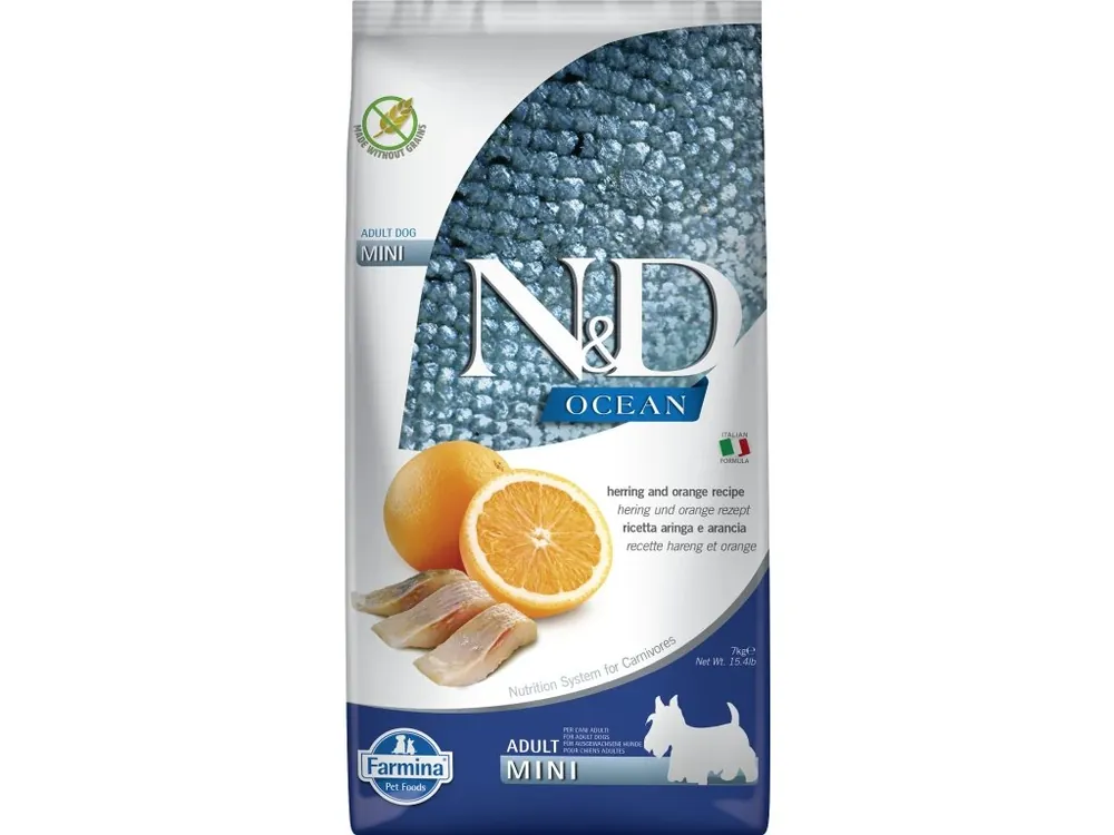 N&D OCEAN DOG Adult Mini Herring & Orange 7kg Superprijs