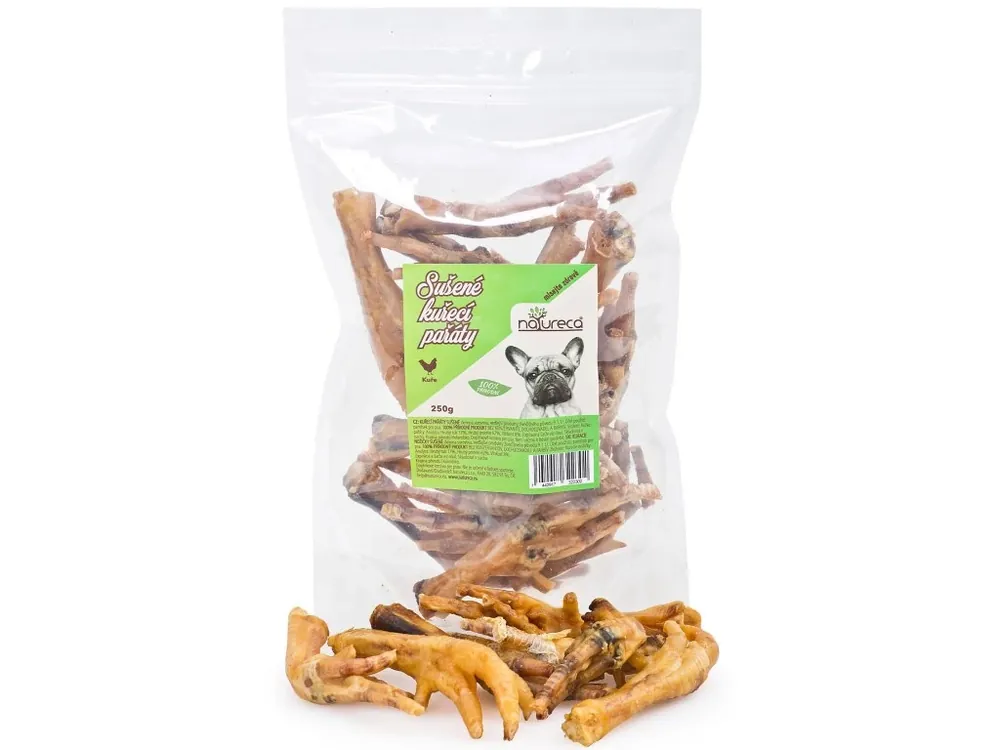 NATURECA pochoutka Kuřecí pařáty sušené 250g Weekendaanbieding