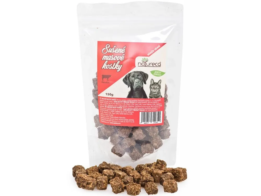 NATURECA pochoutka Masové kostky Hovězí, 100%maso 150g Veilige Betaling