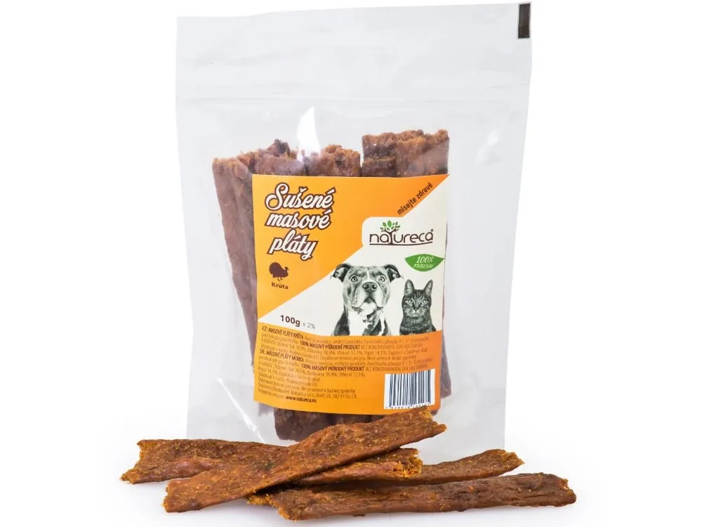 NATURECA pochoutka Masové pláty Krůta, 100%maso 100g Seizoensaanbieding