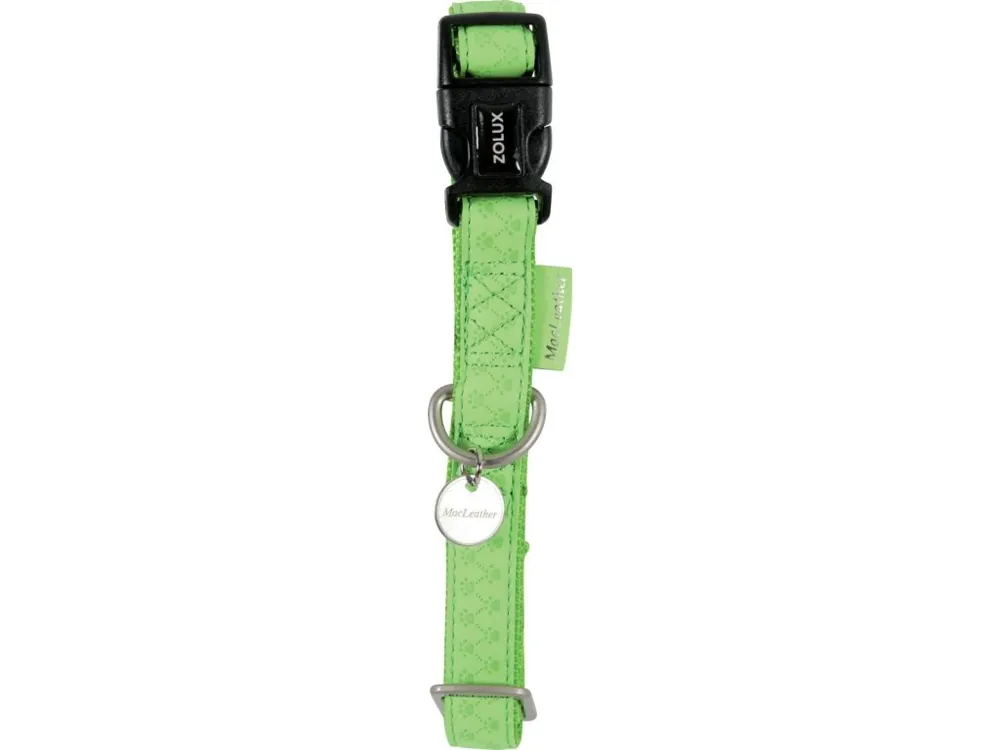 Obojek pes MAC LEATHER zelená 25mm/45-68cm Zolux Betaalbaar