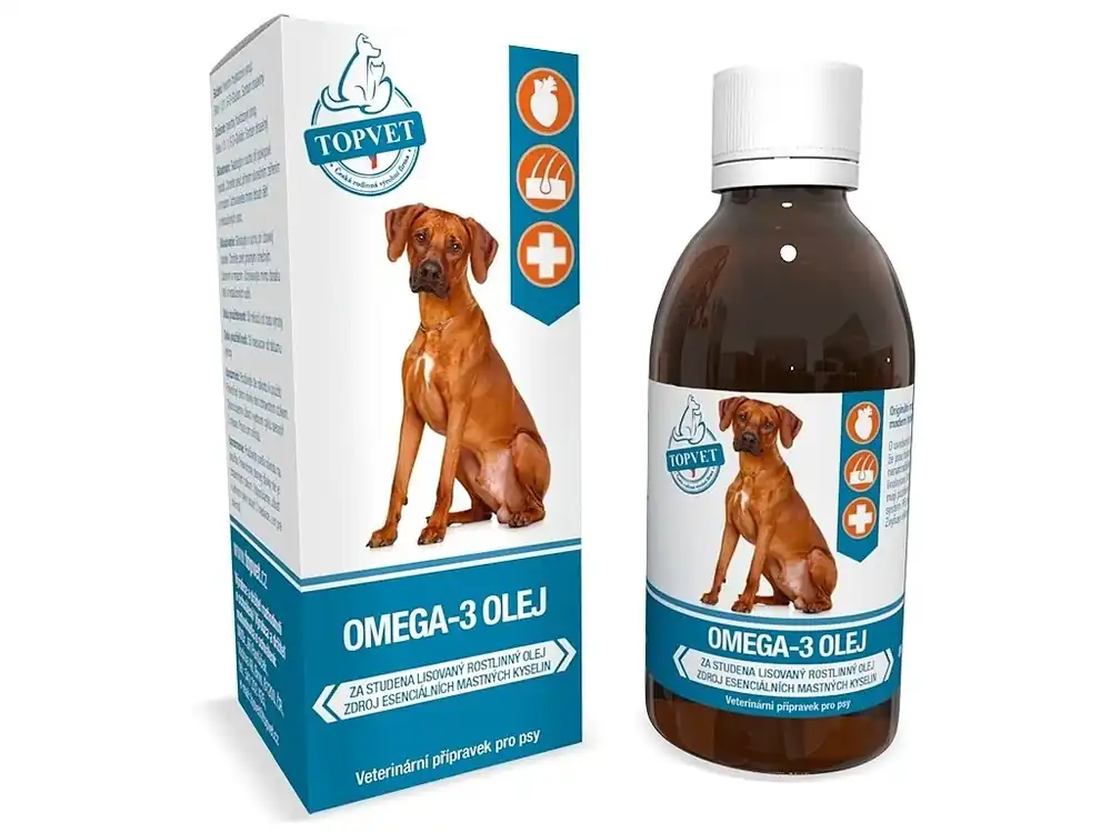 Omega 3 olej pro psy TOPVET 200ml Populair