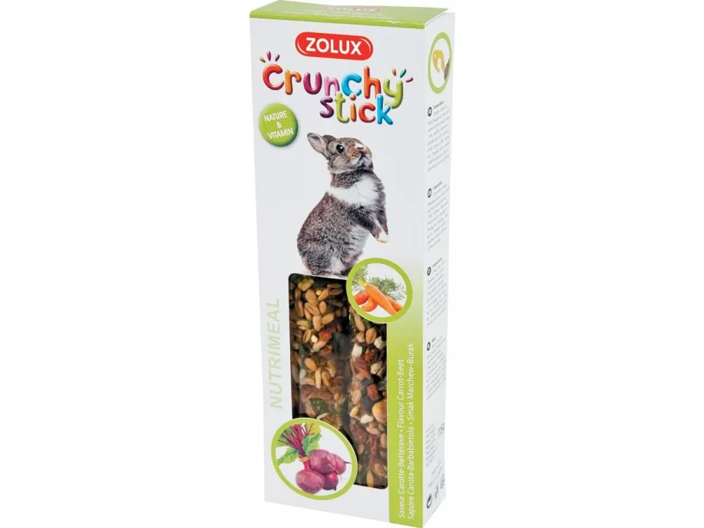 Betrouwbaar Pochoutka CRUNCHY STICK mrkev/řepa pro králíky Zolux