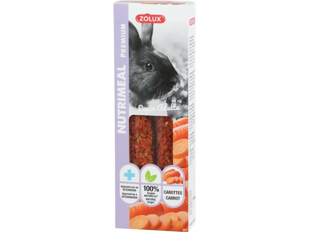 Direct Beschikbaar Pochoutka NUTRIMEAL STICK mrkev pro králíky 115g