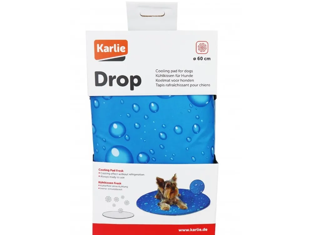 Karlie Podložka chladící vzor kapky kulatá 60cm Snelle Levering