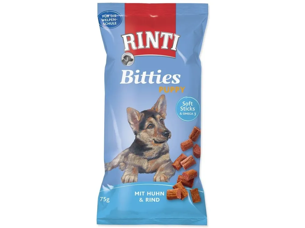Finnern Rinti Bitties Puppy kuře & hovězí 75g Koopje