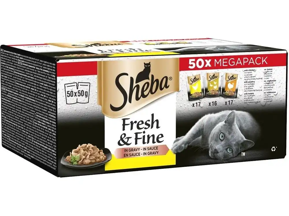Beperkte Voorraad SHEBA kapsa Fresh&Fine drůbeží výběr 50x50g