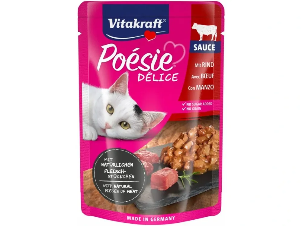 VITAKRAFT Cat Poésie DéliSauce kapsa hovězí 85g Populair