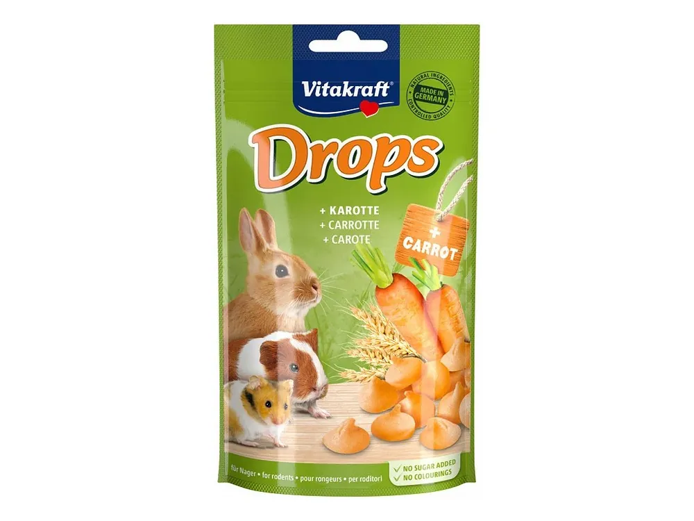 VITAKRAFT pochoutka Rodent Carotties Drops 75g Premium