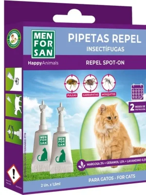 Gecertificeerd Menforsan Spot on pipety pro kočky antipar. 2x1,5ml