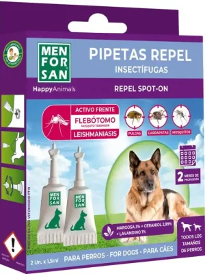 Menforsan Spot on pipety pro psy antipar. 2x1,5ml Hoge Kwaliteit
