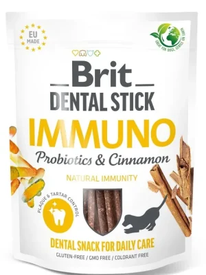 Brit Dog Dental Stick Immuno Probiotics&Cinnamon 7ks Direct Beschikbaar