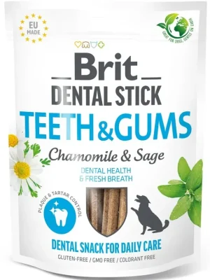 Brit Dog Dental Stick Teeth&Gums Chamomile&Sage 7ks Uitverkoop