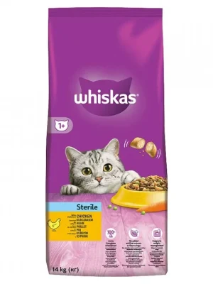 Whiskas Dry Sterile s kuřecím 14kg Koop Vandaag