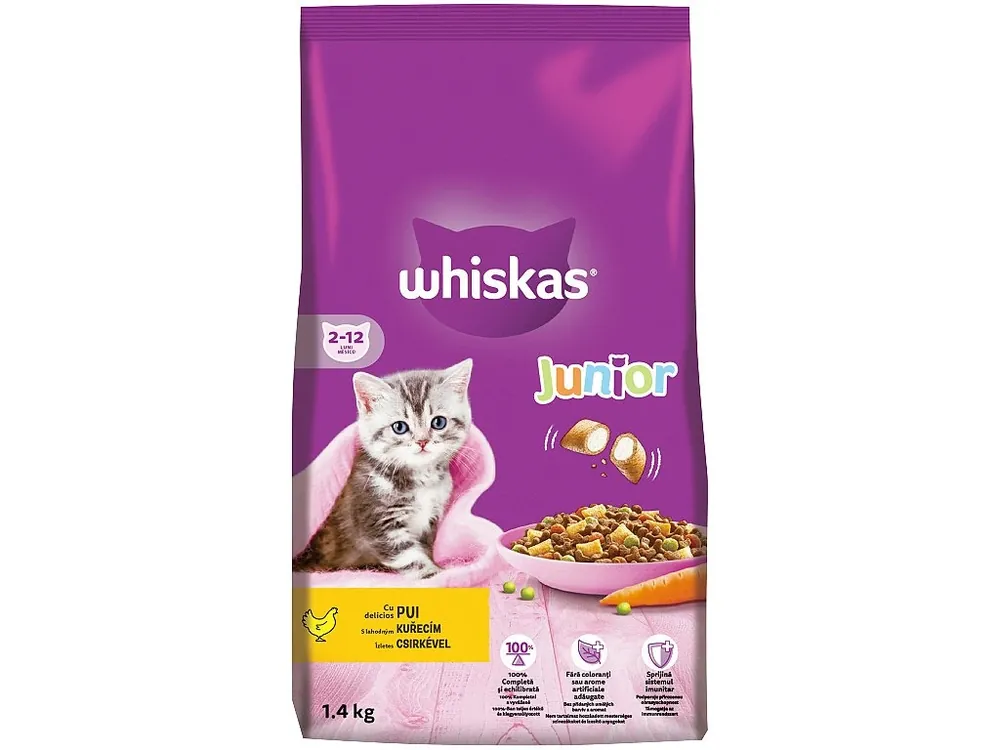 Beperkt Aanbod Whiskas Dry Junior s kuřecím 1,4kg