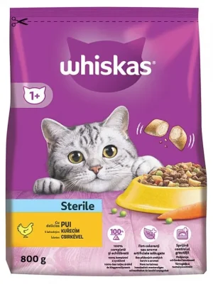 Lage Prijs Whiskas Dry Sterile s kuřecím 800g