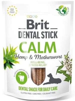 Alleen Vandaag Brit Dog Dental Stick Calm Hemp&Motherwort 7ks