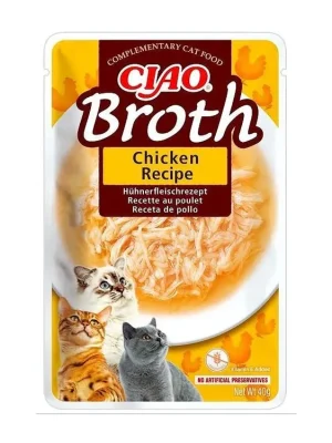 Beperkte Voorraad Churu Cat CIAO Broth Chicken Recipe 40g