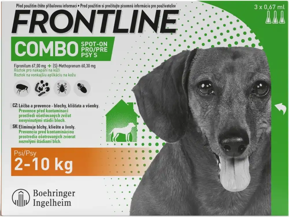 FRONTLINE COMBO spot-on for dogs S (2-10kg)-3x0,67ml Voordeelprijs