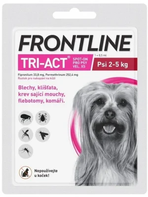 FRONTLINE TRI-ACT spot-on for dogs XS (2-5 kg)-1x0,5ml Populair