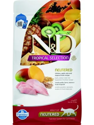 Beperkte Voorraad N&D TROPICAL SELECTION CAT Neutered Chicken 1,5kg