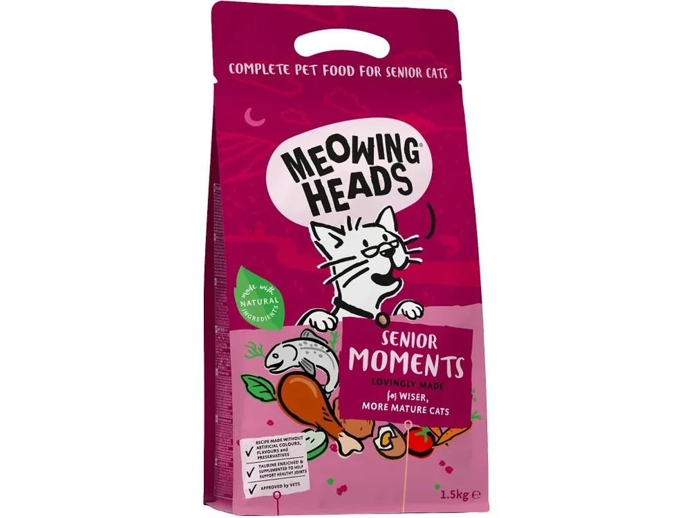 Beperkt Aanbod MEOWING HEADS Senior Moments 1,5kg