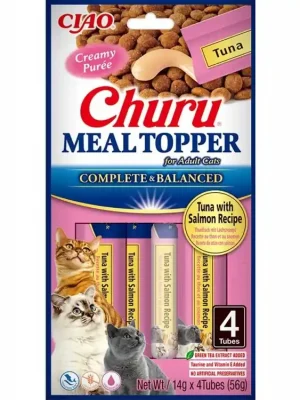 Aanbieding Churu Cat Meal Topper Tuna with Salmon Recipe 4x14g