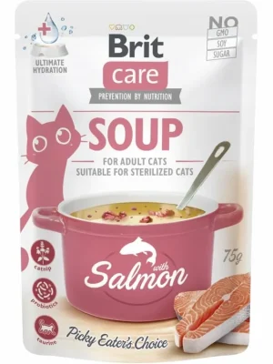 Uitverkoop Brit Care Soup with Salmon for Cats 75g
