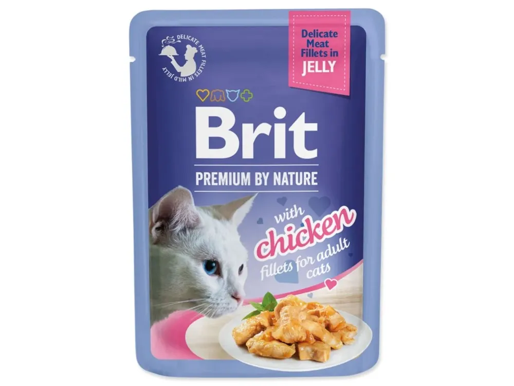 Betrouwbaar Brit Premium Cat Delicate Fillets in Jelly with Chicken 85 g