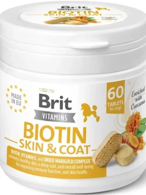 Brit Dog Vitamins Biotin Skin & Coat 120g (60tbl) Lage Kosten