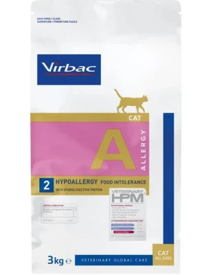Bestseller Virbac HPM Cat A2 Hypoallergy Food Intolerance 3kg