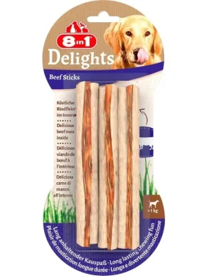 Gratis Retour 8in1 Delights Beef Sticks 3ks