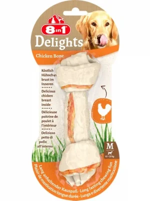 8in1 Delights Chicken Bone M 1ks Lage Kosten
