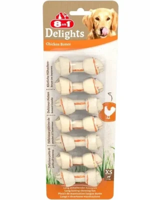 8in1 Delights Chicken Bones XS 7ks Exclusieve Aanbieding