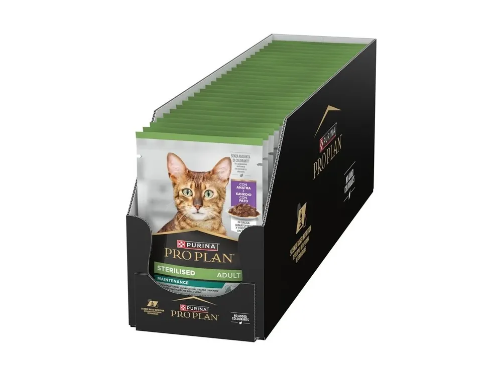 Merkproduct Purina ProPlan Cat Pouches Sterilised Maintenance Duck 26x85g