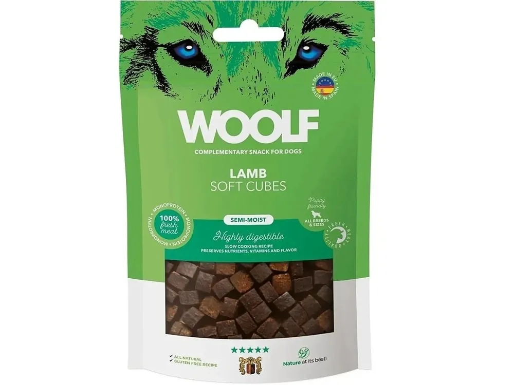 WOOLF Soft Cubes Lamb 100g Koop Vandaag