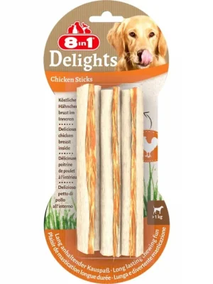 8in1 Delights Chicken Sticks 3ks Bestel Nu