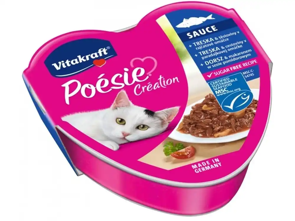 Bestseller VITAKRAFT Cat Poésie Création Sauce Cod & Pasta 85g