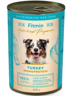 Aanbieding Fitmin dog NP Cans Turkey 400g