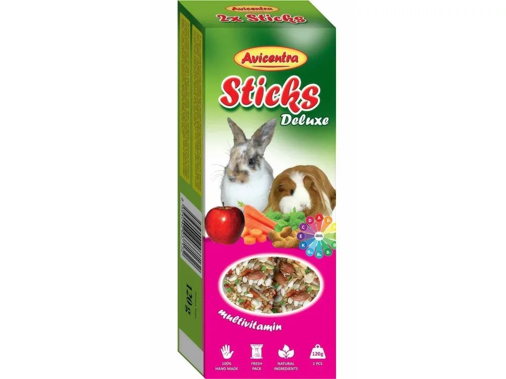 Aanbieding AVICENTRA Sticks Deluxe Multivitamin for Rabbits & Rodents 2ks