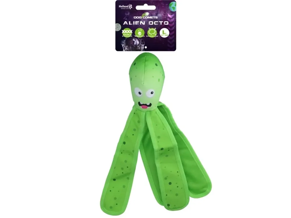Dog Comets Alien Octo L 37cm Green Uitverkoop