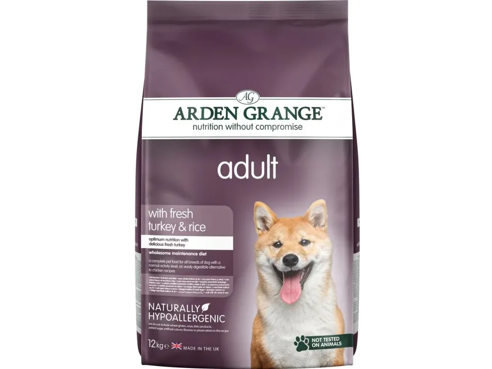 Uitverkoop Arden Grange Dog Adult with fresh Turkey & Rice 12kg