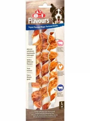 8in1 Triple Flavour Mega Twisted Sticks 140g Weekendaanbieding