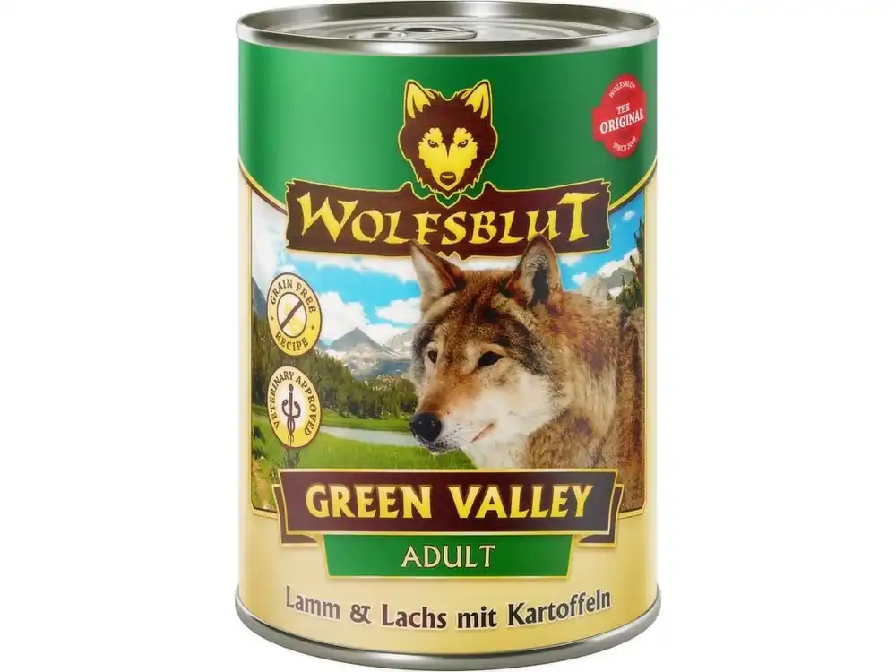 Betaalbaar Wolfsblut Dog Adult Cans Green Valley 395g