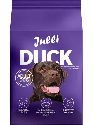 Bestseller JULLI Dog Grain Free Adult rich in fresh Duck & Potato 6kg
