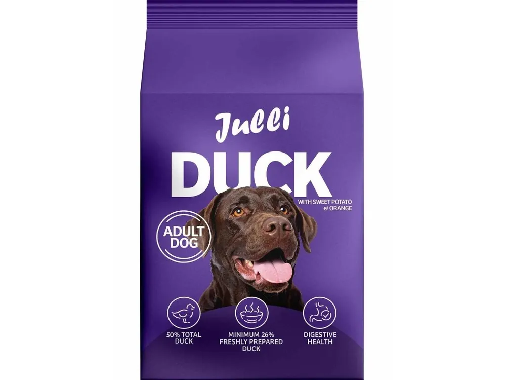 Bestseller JULLI Dog Grain Free Adult rich in fresh Duck & Potato 6kg